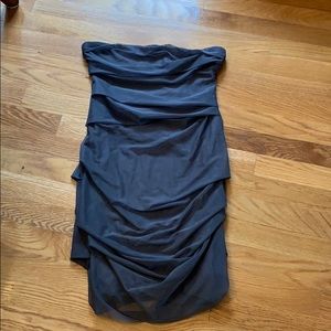 Aqua touched strapless dress